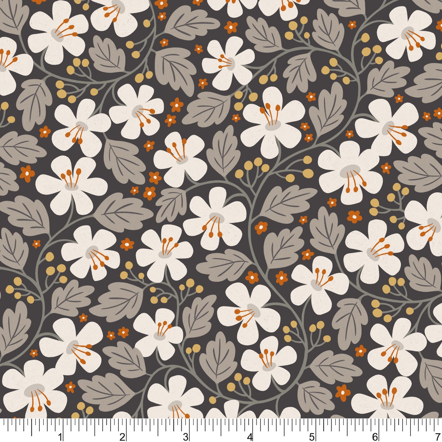 PH0744 Tangled Flowers Dk Grey